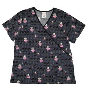 Dora The Explorer Scrub Top Missy Fit 4826C-DOPP